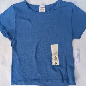 No Boundaries Vibrant Blue Knit Crop Top